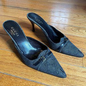 Gucci Mule Heeled Slide Size 39.5C (Fits like 8.5/9 US)